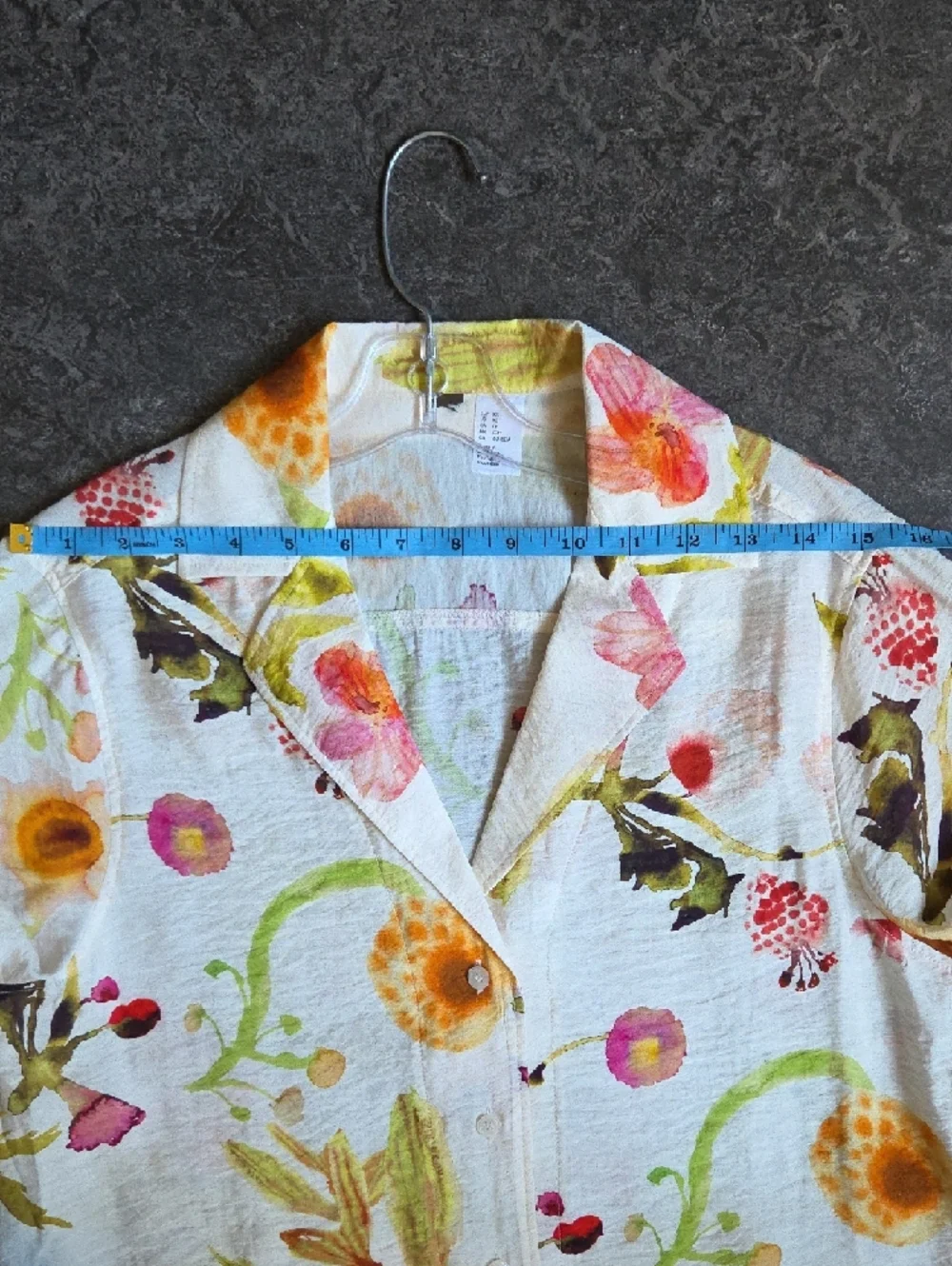 Floral Birds Loose Fit Resort Camp  Button Up Short Sleeve Shirt H&M EUC XS - Picture 15 of 15
